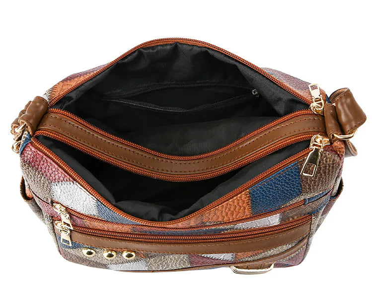 Color-Blocked Spacious Women's Handbag