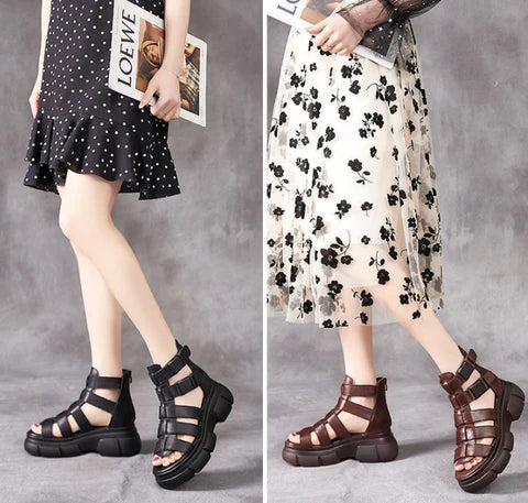 Cropped Martin Boots Sandals