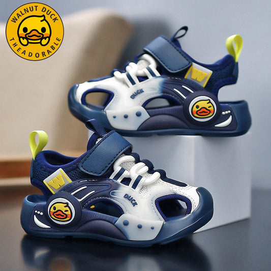 ™Walnut Duck-Pink Two-Tone Closed-Toe Reinforced Sandals