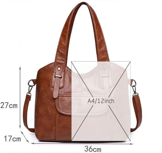 Modern soft leather crossbody bag
