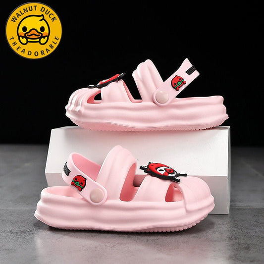 ™Walnut Duck - Anti - Slip 2 - in - 1 Summer House Baby&Toddler Slippers - Walnut Duck