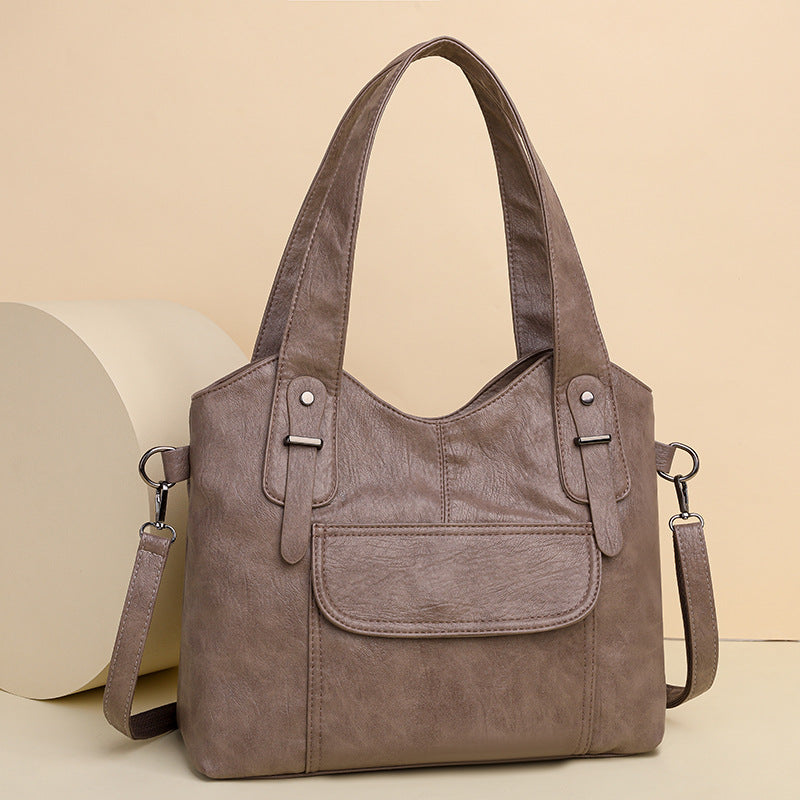 Modern soft leather crossbody bag