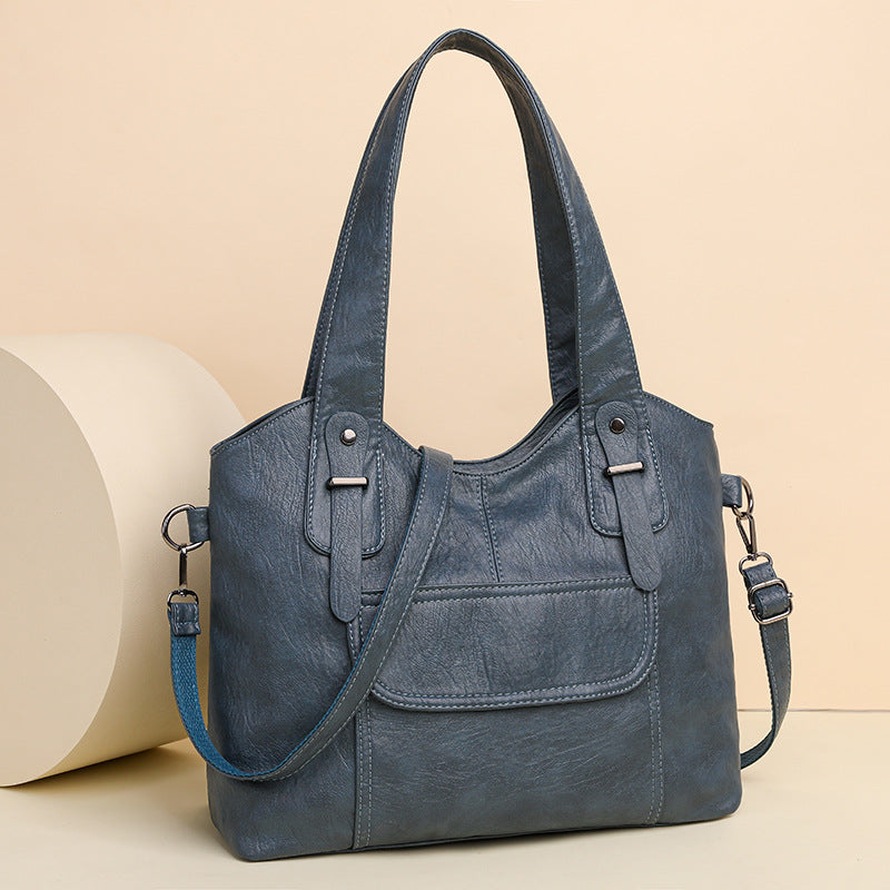 Modern soft leather crossbody bag