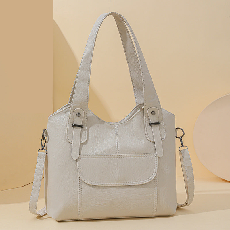Modern soft leather crossbody bag