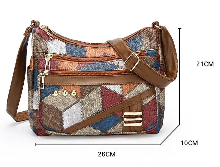 Color-Blocked Spacious Women's Handbag