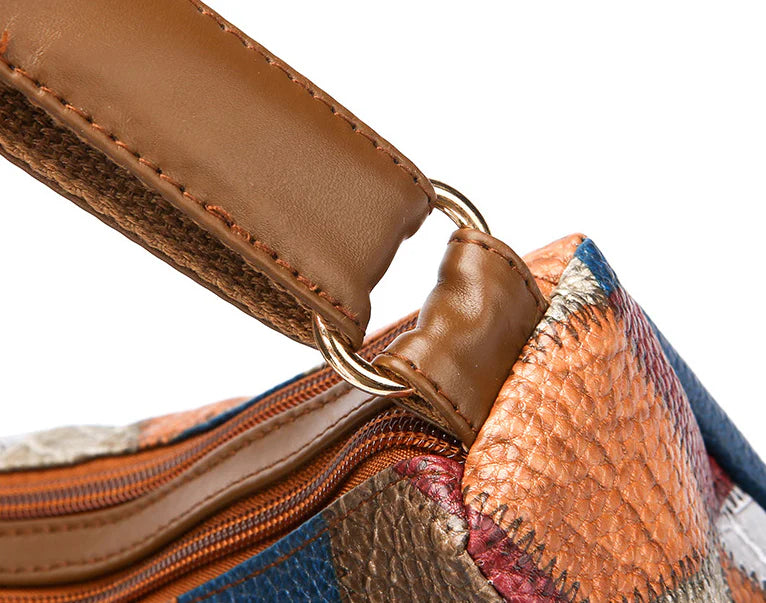 Color-Blocked Spacious Women's Handbag