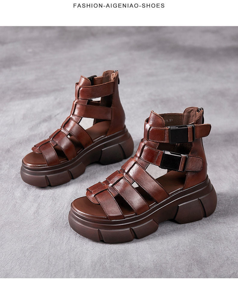 Cropped Martin Boots Sandals