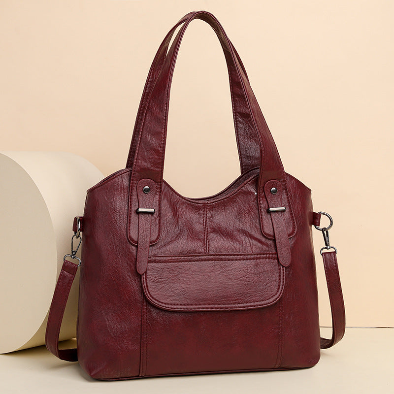Modern soft leather crossbody bag