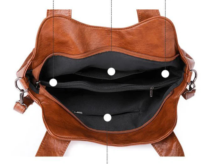 Modern soft leather crossbody bag