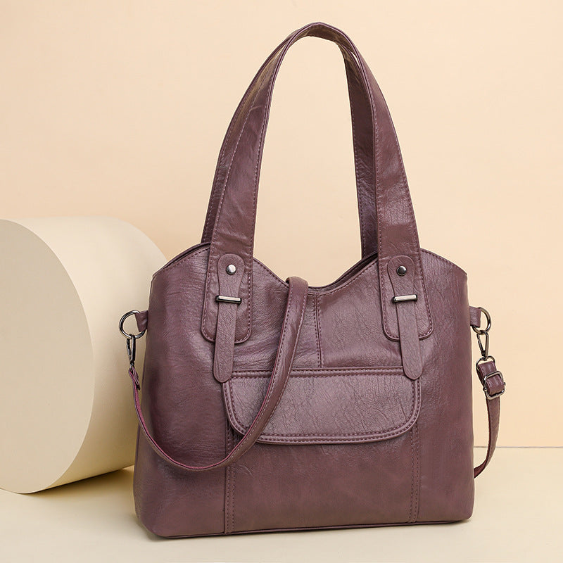 Modern soft leather crossbody bag