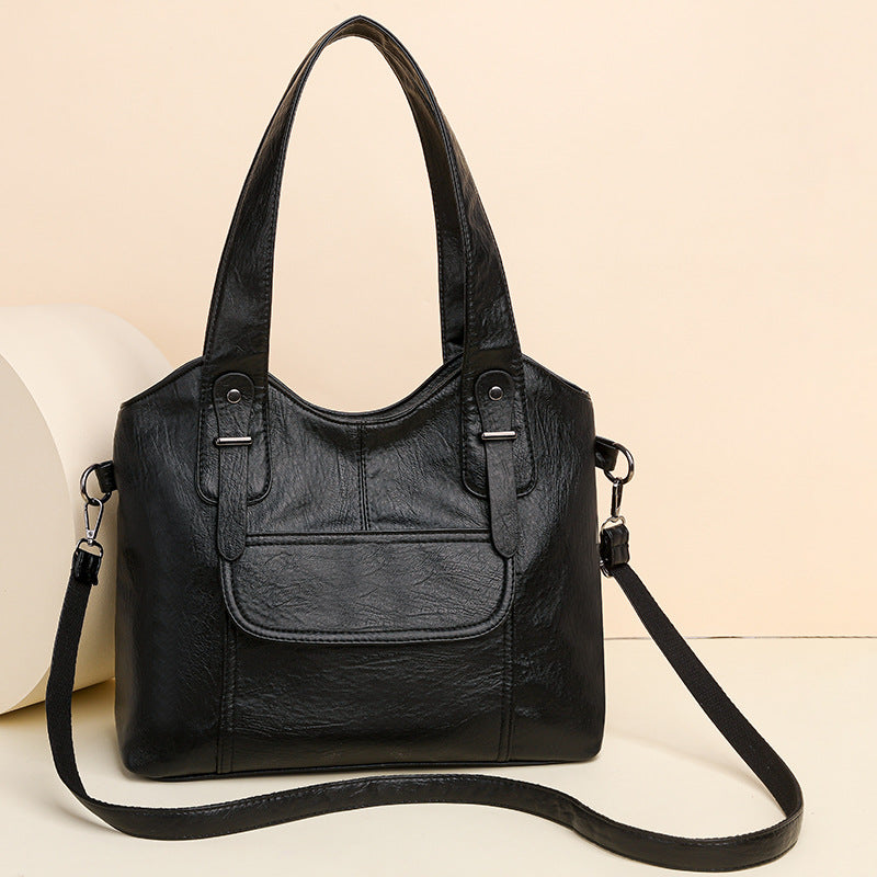 Modern soft leather crossbody bag