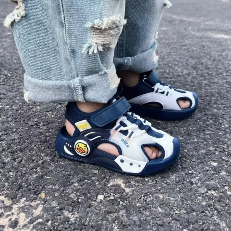 ™Walnut Duck-‌Pink Two-Tone Closed-Toe Reinforced Sandals