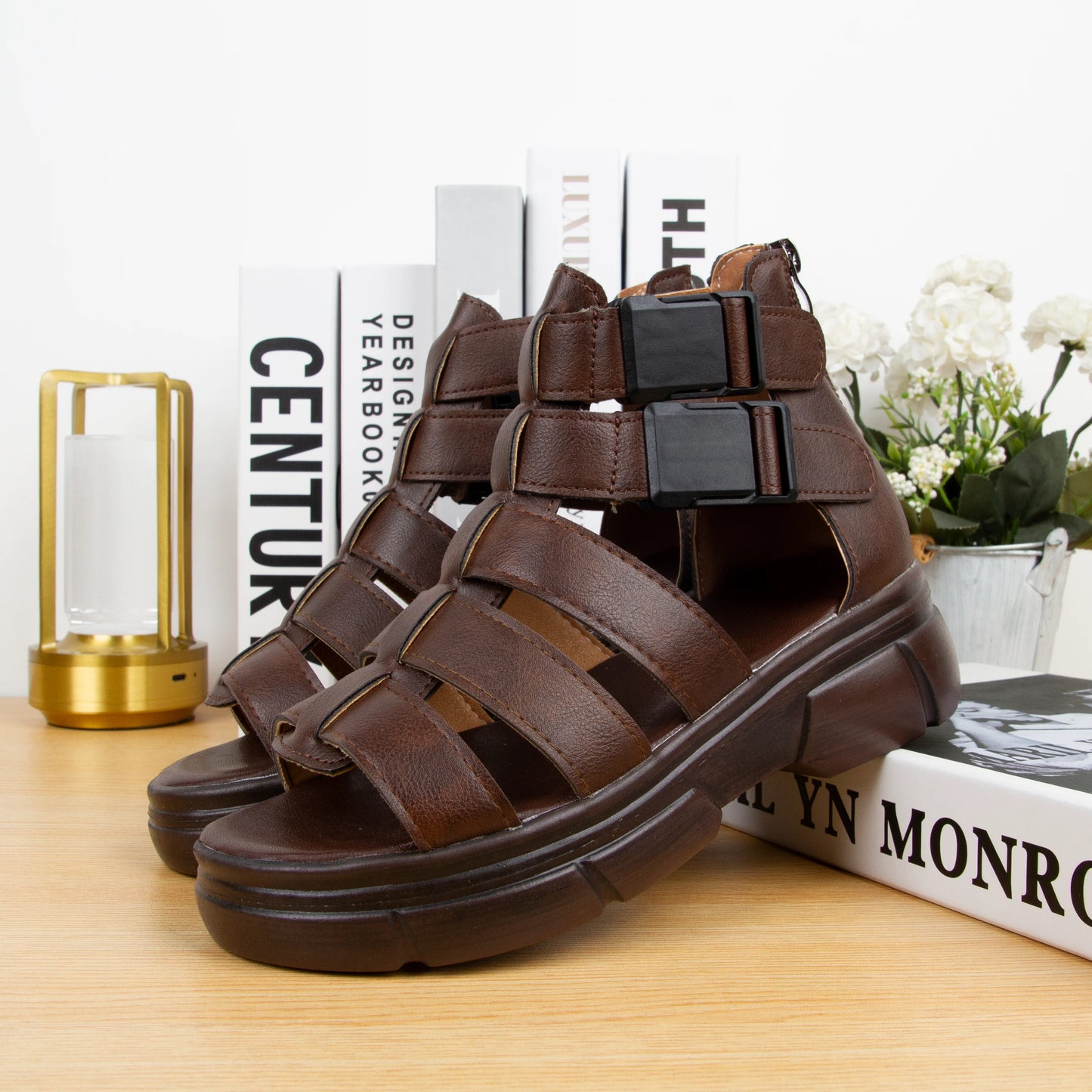Cropped Martin Boots Sandals