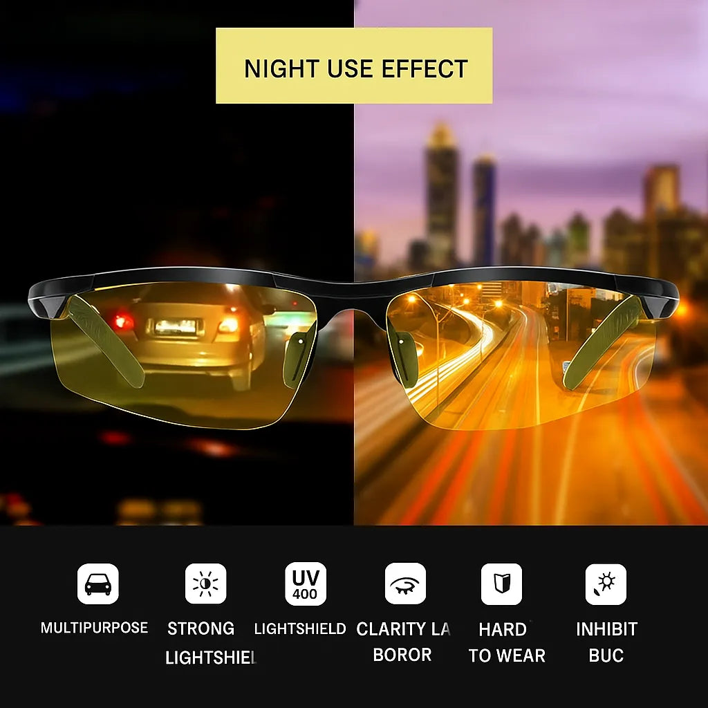 Day & Night Photochromic Polarized Sunglasses