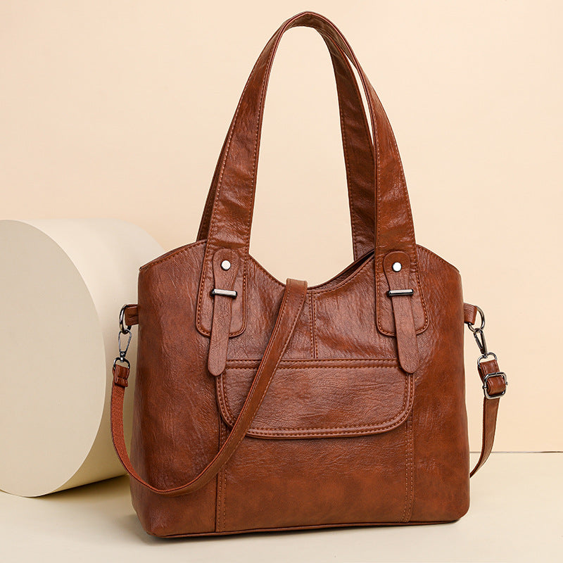 Modern soft leather crossbody bag