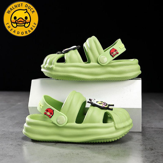 ™Walnut Duck - Anti - Slip 2 - in - 1 Summer House Baby&Toddler Slippers - Walnut Duck